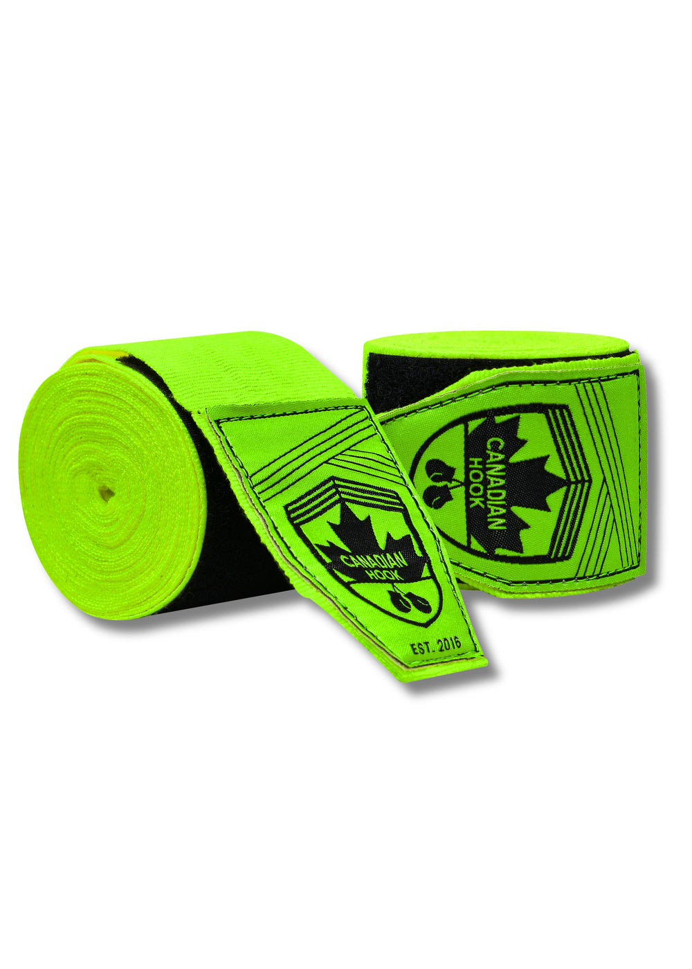 CANADIAN HOOK ELASTIC HAND WRAPS - NEON GREEN