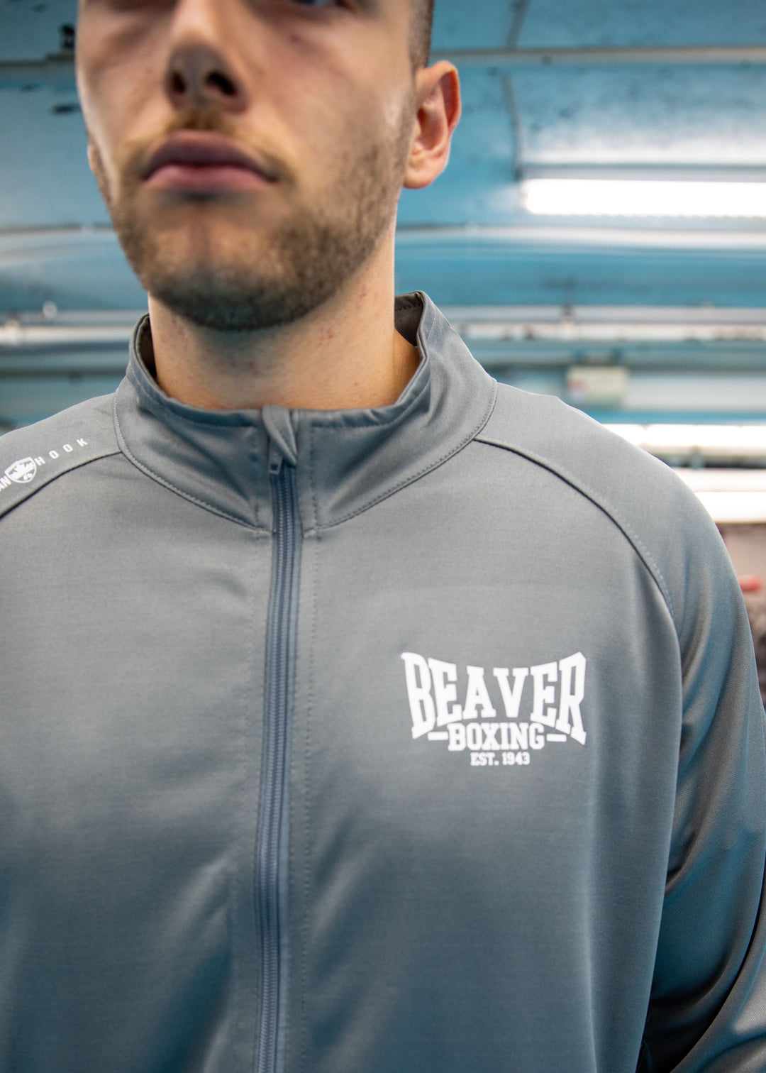 BEAVER BOXING TRACKSUIT TOP - Grey