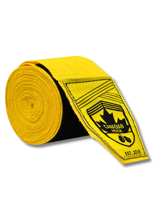 CANADIAN HOOK ELASTIC HAND WRAPS - YELLOW