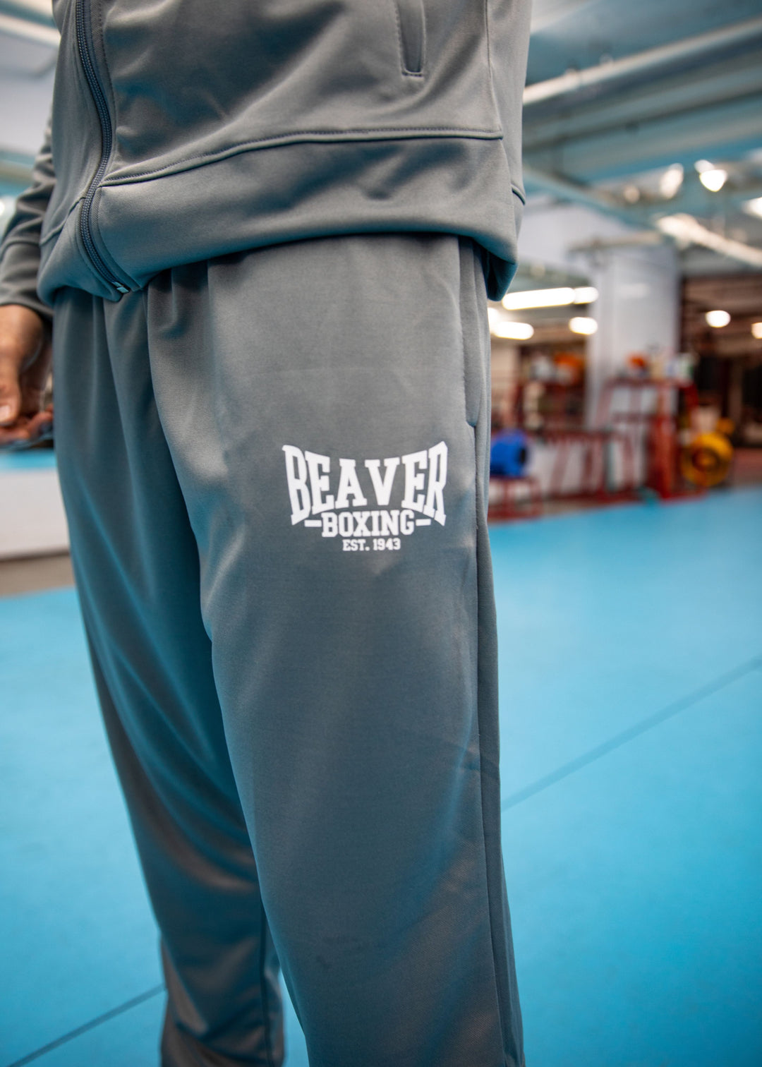 BEAVER BOXING TRACKSUIT BOTTOMS - Grey