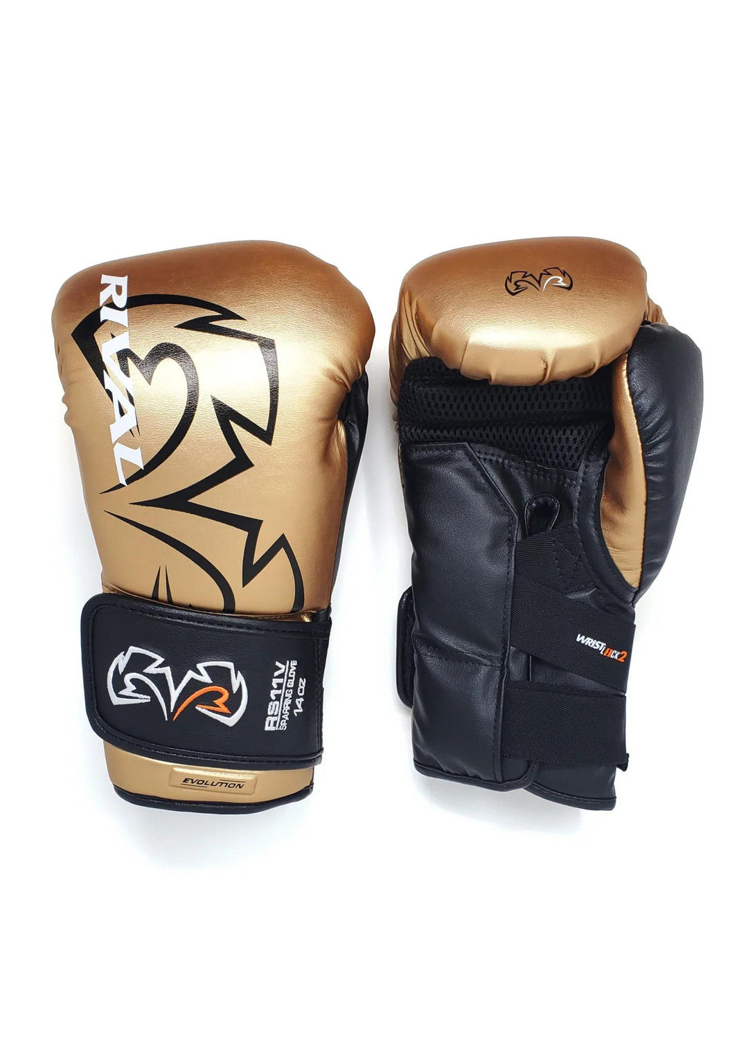 RIVAL RS11V EVOLUTION SPARRING GLOVES - Gold