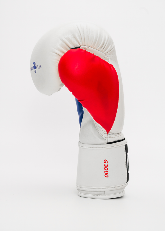 G3000 BOXING GLOVES - WHITE/RED/BLUE