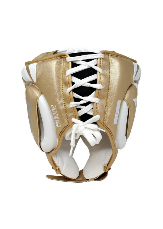 RIVAL RHG100 PROFESSIONAL HEADGEAR - White/Gold
