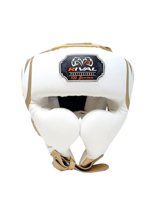 RIVAL RHG100 PROFESSIONAL HEADGEAR - White/Gold