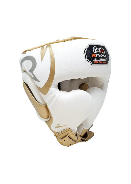 RIVAL RHG100 PROFESSIONAL HEADGEAR - White/Gold