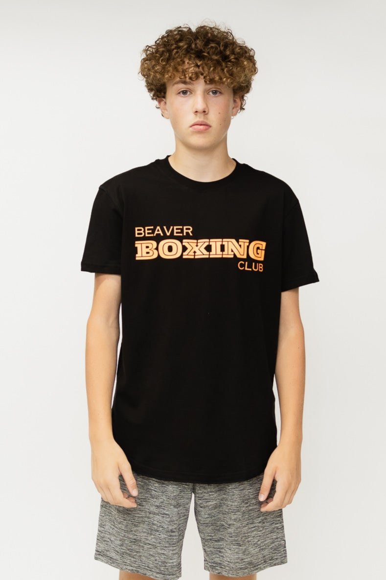 Beaver Boxing T-Shirt ( Orange Graphic )