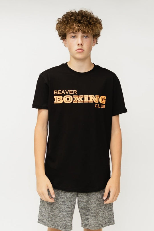 Beaver Boxing T-Shirt ( Orange Graphic )