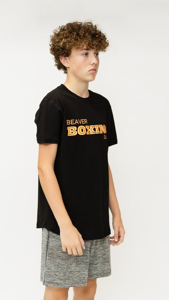 Beaver Boxing T-Shirt ( Orange Graphic )