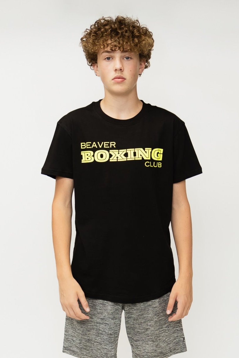 Beaver Boxing T-Shirt ( Lime Graphic )