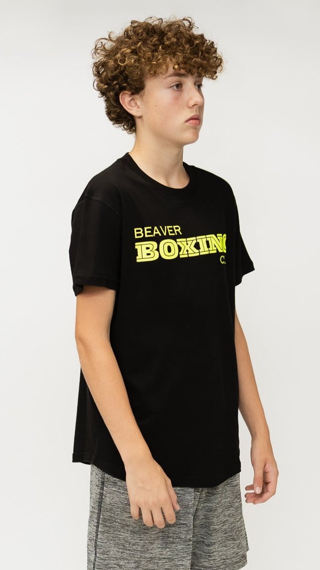 Beaver Boxing T-Shirt ( Lime Graphic )
