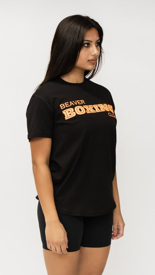 Beaver Boxing T-Shirt ( Orange Graphic )