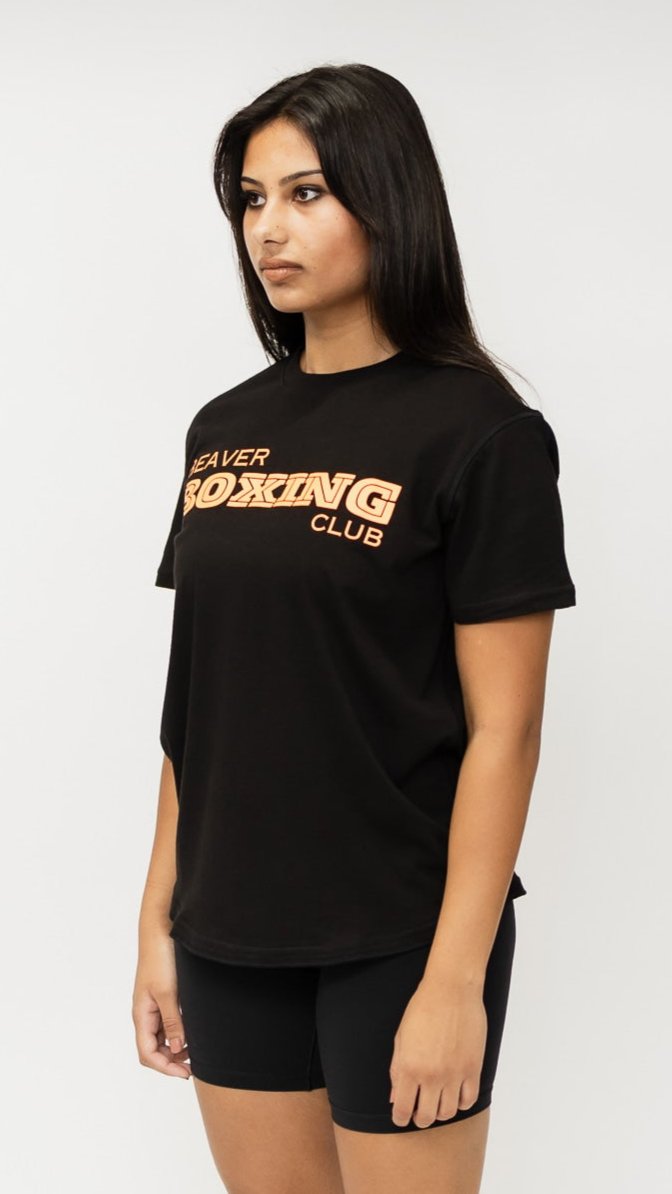 Beaver Boxing T-Shirt ( Orange Graphic )