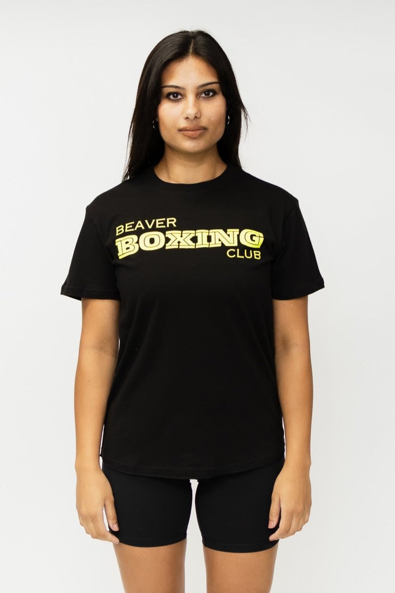 Beaver Boxing T-Shirt ( Lime Graphic )
