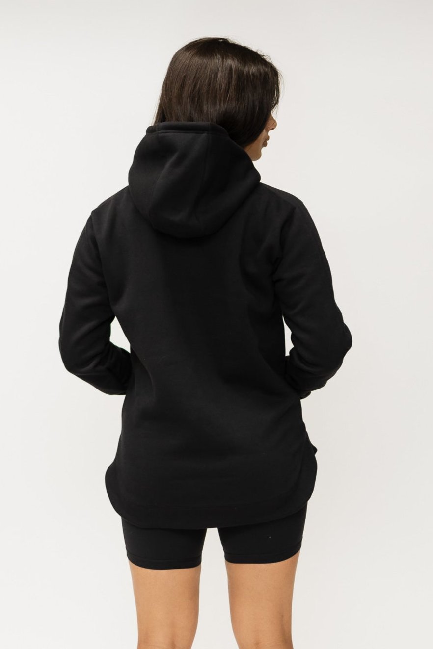 COZY HOODED SWEATSHIRT BEAVER BOXING - BLACK