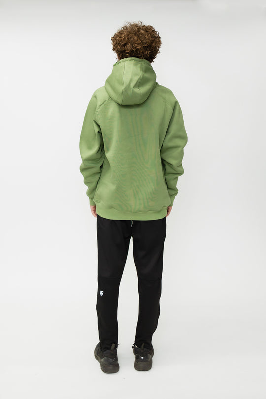 HEAVY DUTY HOODED SWEATSHIRT BEAVER BOXING - LIGHT GREEN