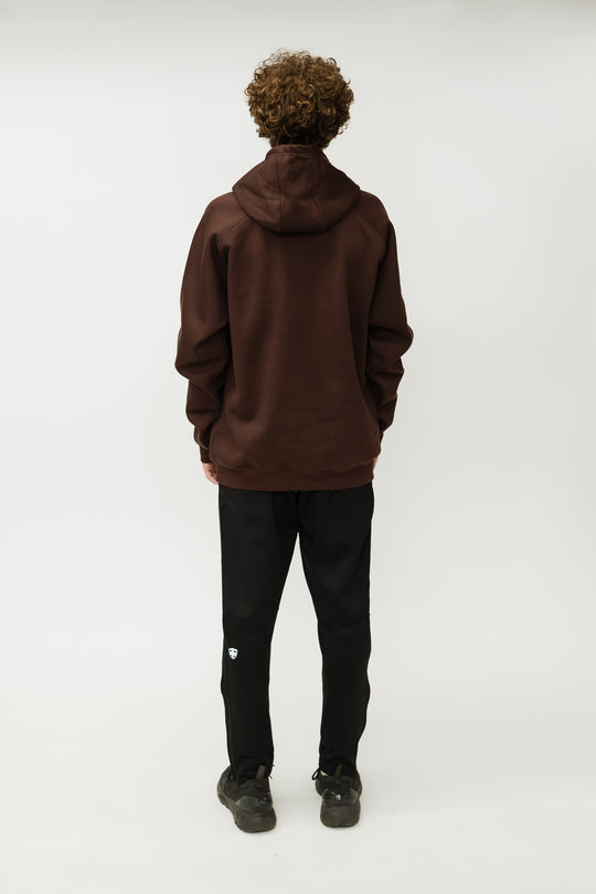 HEAVY DUTY HOODED SWEATSHIRT BEAVER BOXING - BROWN