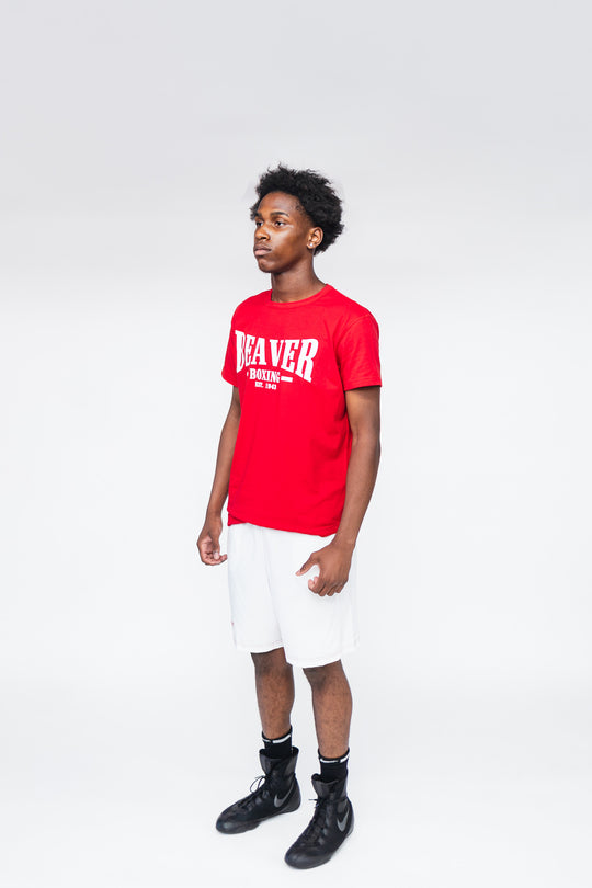 Beaver Boxing T-Shirt EST. 1943- Red