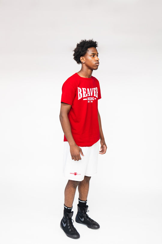 Beaver Boxing T-Shirt EST. 1943- Red