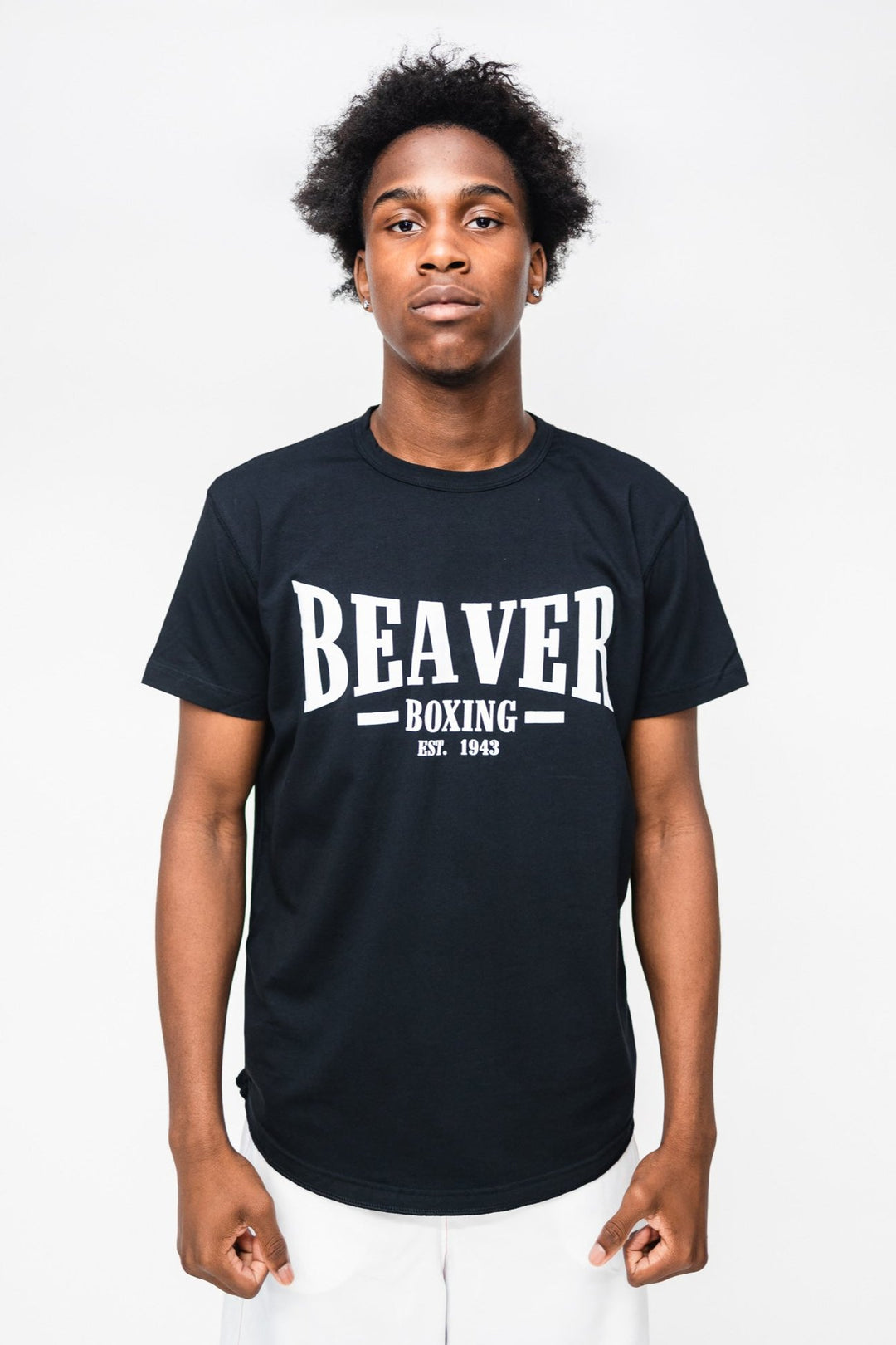 Beaver Boxing T-Shirt EST. 1943  - Black