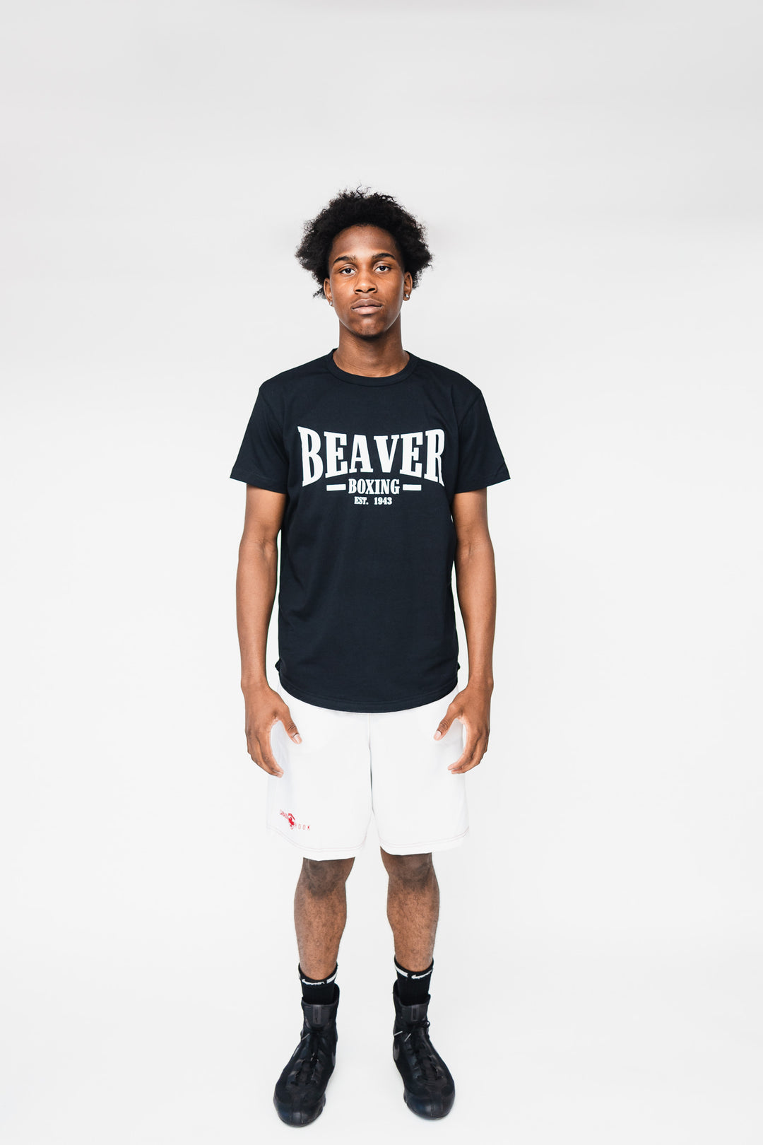Beaver Boxing T-Shirt EST. 1943  - Black