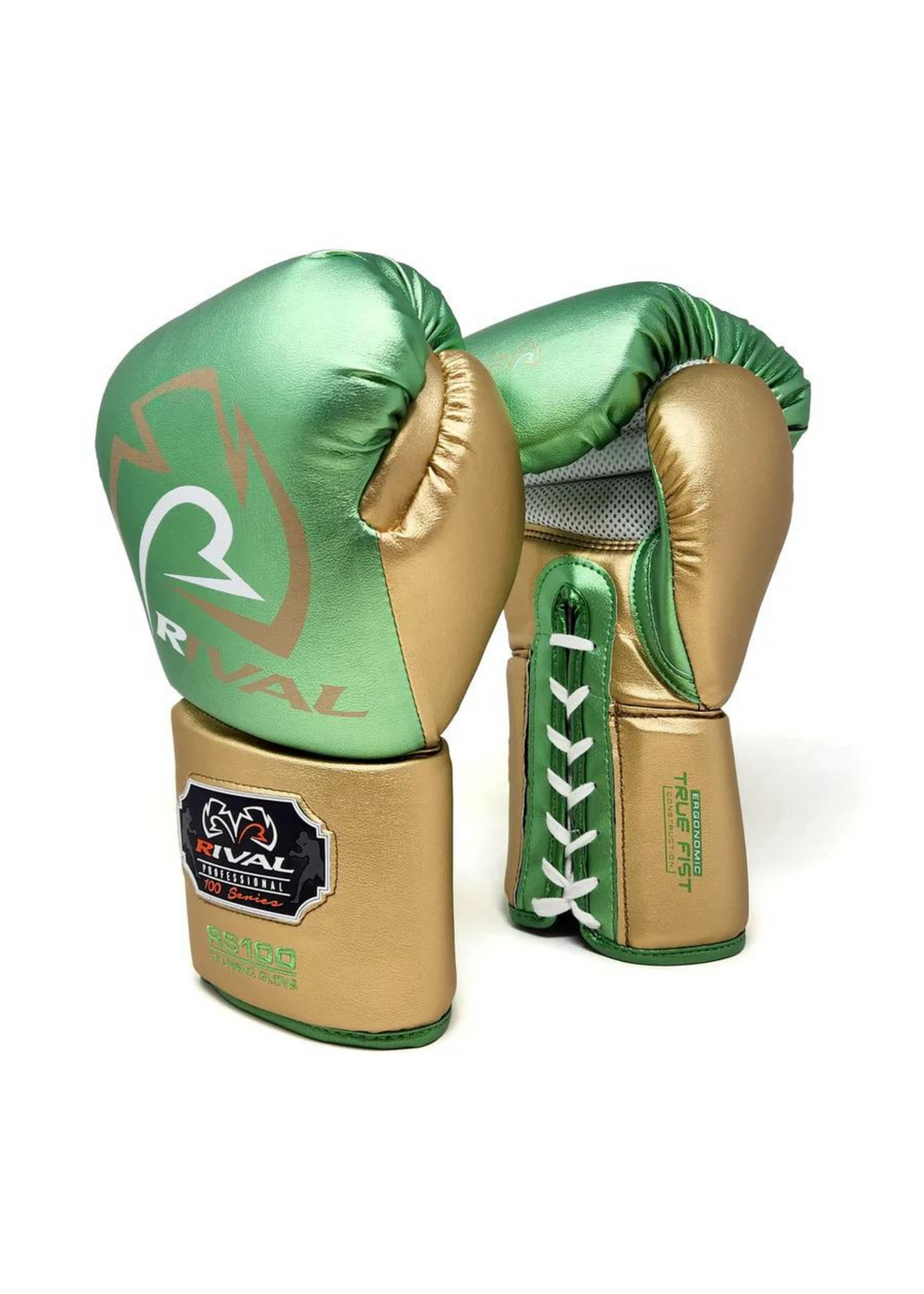 RIVAL RS100 PROFESSIONAL SPARRING GLOVES - Green/Gold