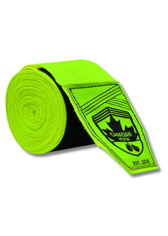 CANADIAN HOOK ELASTIC HAND WRAPS - NEON GREEN