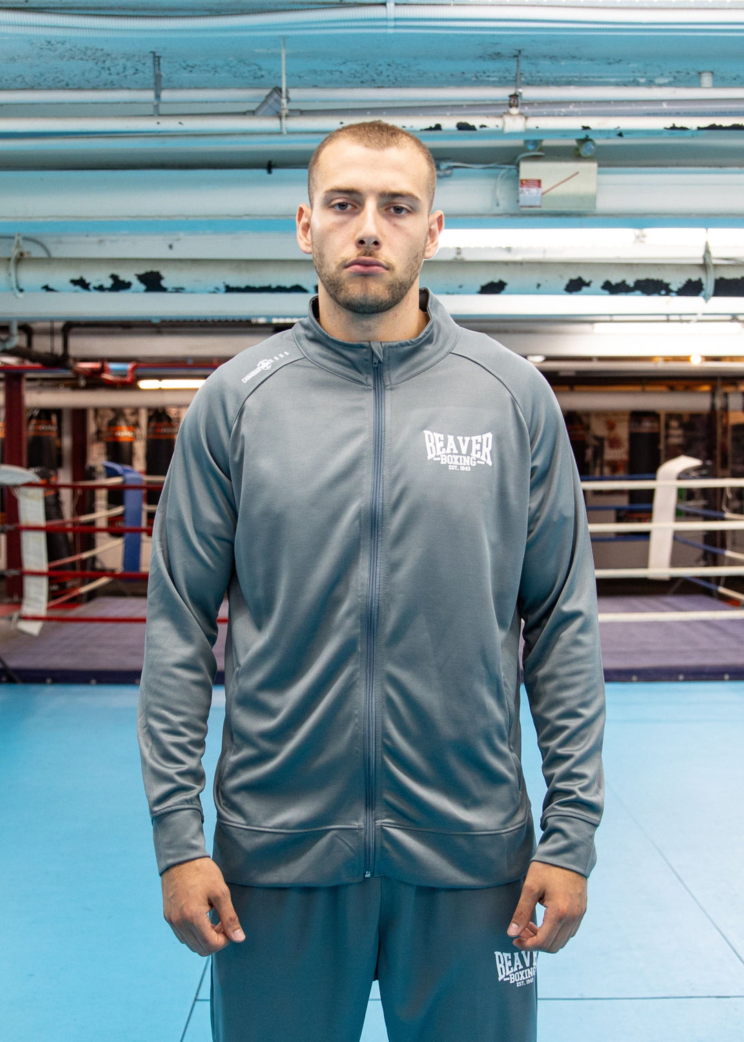 BEAVER BOXING TRACKSUIT TOP - Grey