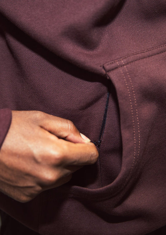 HEAVY DUTY HOODED SWEATSHIRT BEAVER BOXING - BROWN