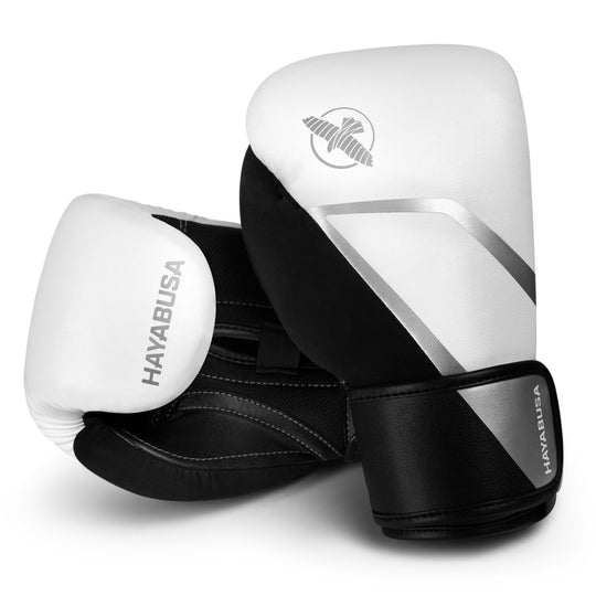 Hayabusa E1 Boxing Gloves - White/Silver