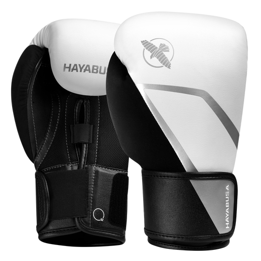 Hayabusa E1 Boxing Gloves - White/Silver