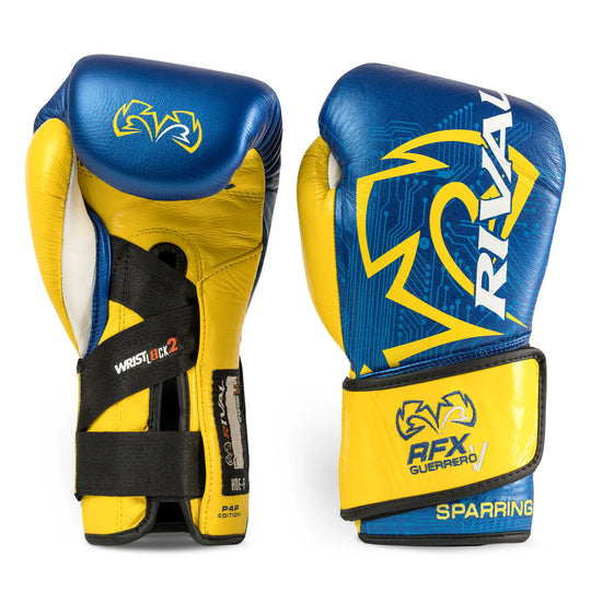 RIVAL RFX-Guerrero-V Sparring Gloves P4P Edition - Blue / Yellow