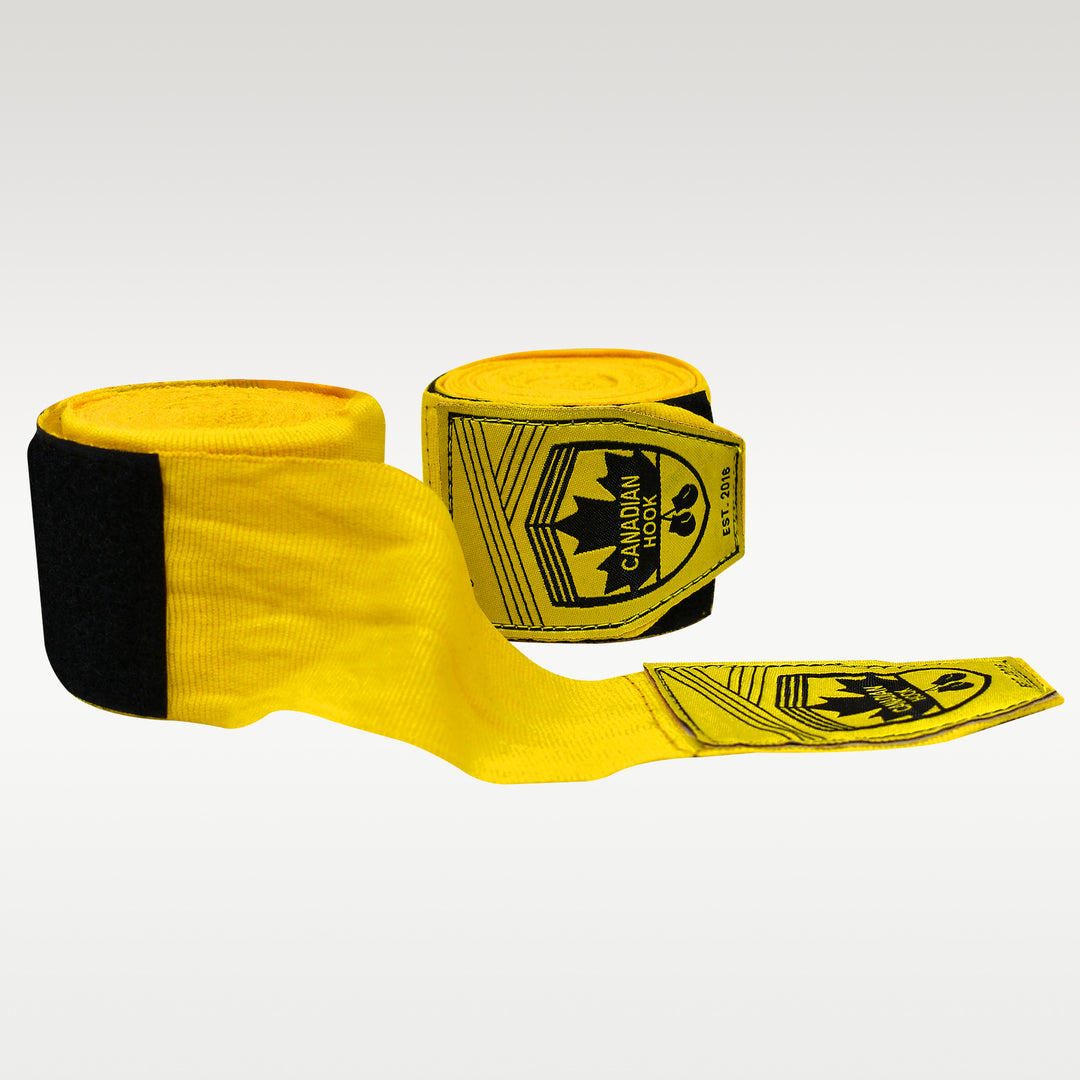 CANADIAN HOOK ELASTIC HAND WRAPS - YELLOW