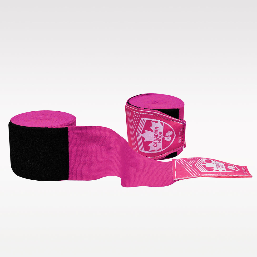 CANADIAN HOOK ELASTIC HAND WRAPS - HOT PINK
