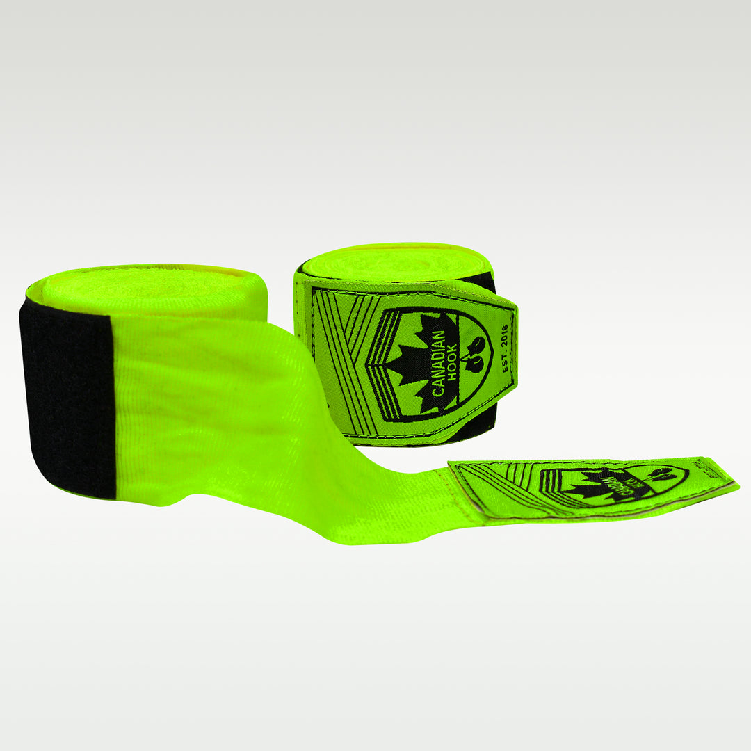 CANADIAN HOOK ELASTIC HAND WRAPS - NEON GREEN