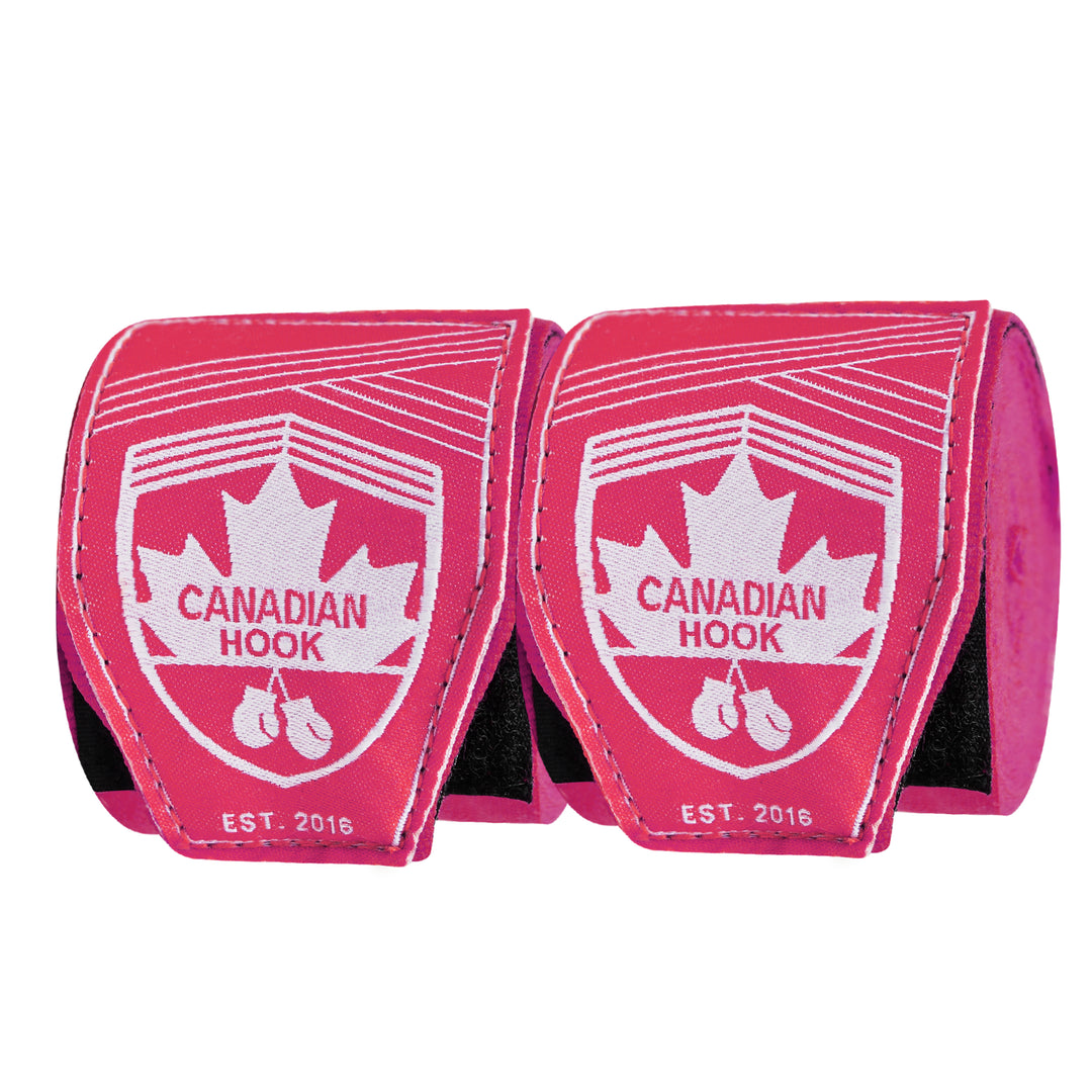 CANADIAN HOOK ELASTIC HAND WRAPS - HOT PINK