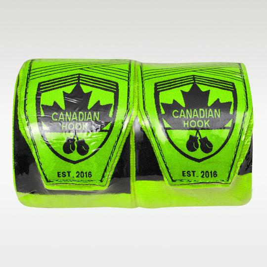 CANADIAN HOOK ELASTIC HAND WRAPS - NEON GREEN