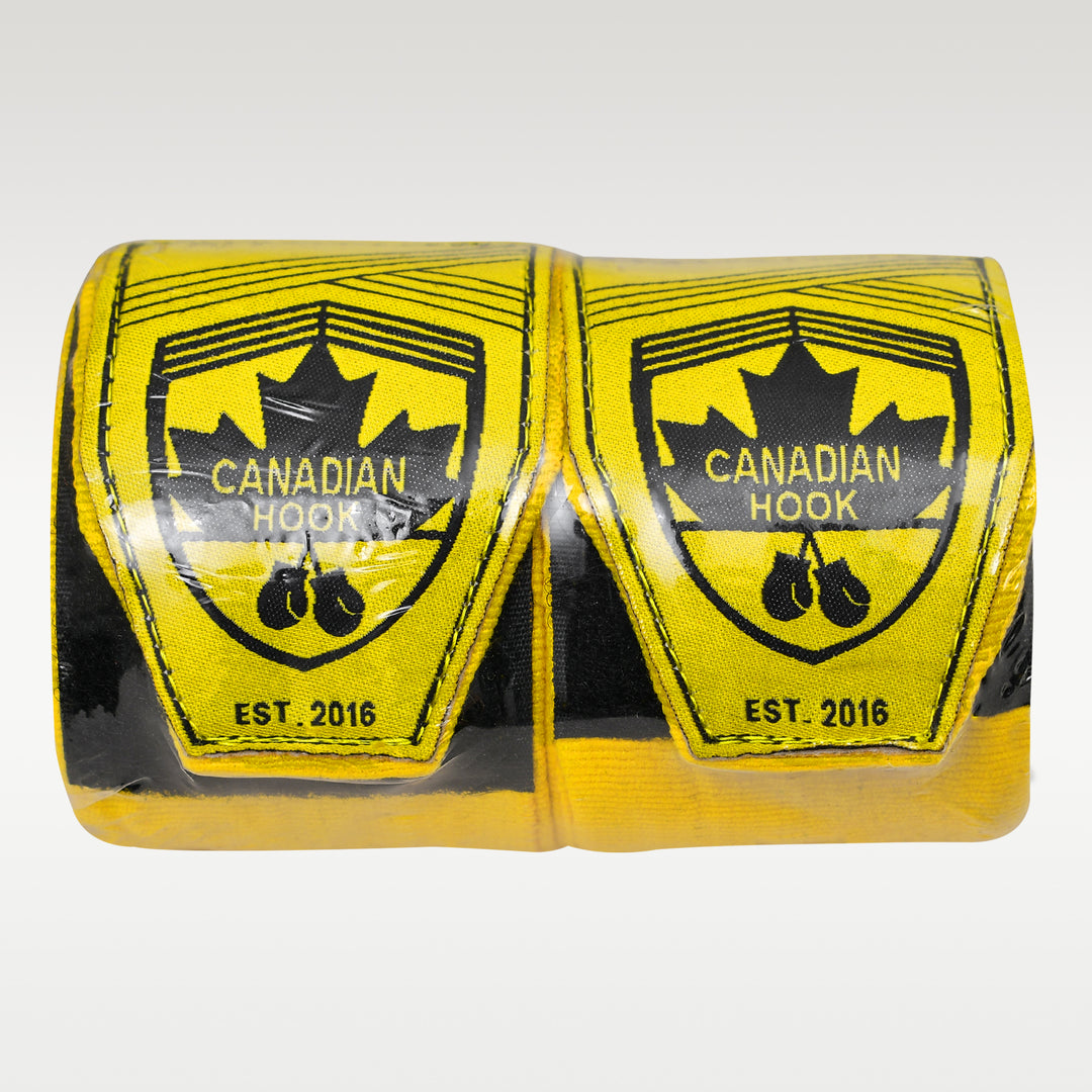 CANADIAN HOOK ELASTIC HAND WRAPS - YELLOW