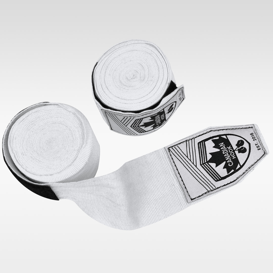 CANADIAN HOOK ELASTIC HAND WRAPS - WHITE
