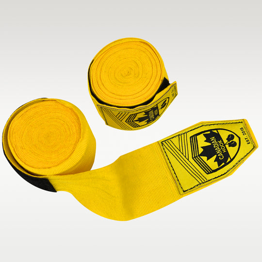 CANADIAN HOOK ELASTIC HAND WRAPS - YELLOW
