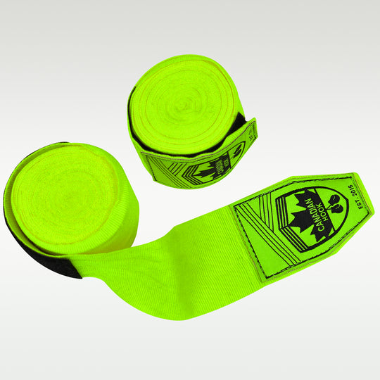 CANADIAN HOOK ELASTIC HAND WRAPS - NEON GREEN
