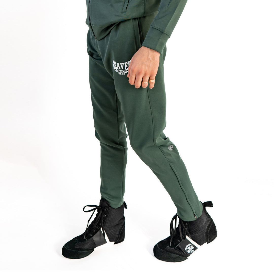 BEAVER BOXING TRACKSUIT BOTTOMS - GREEN