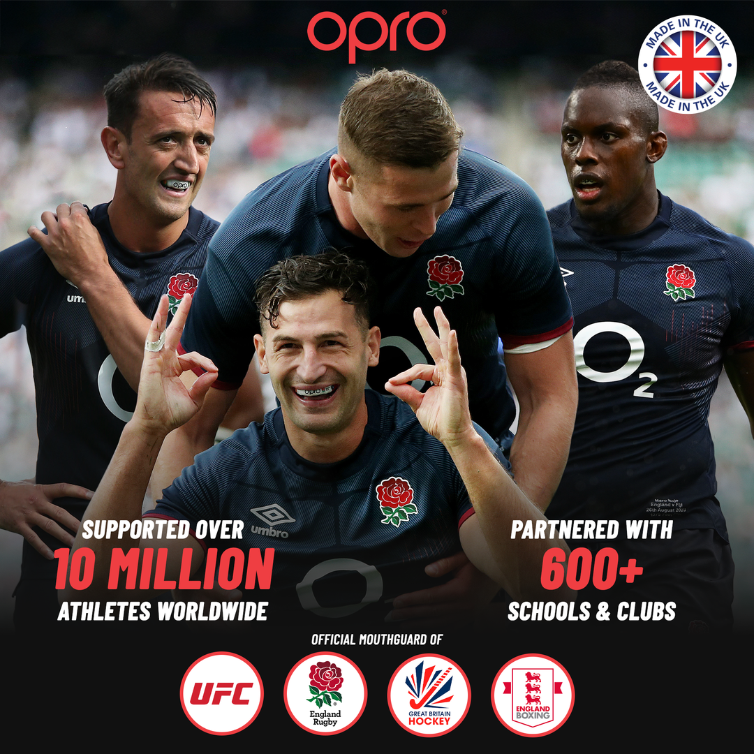 OPRO Gold Level Mouthguard - Blue/Pearl