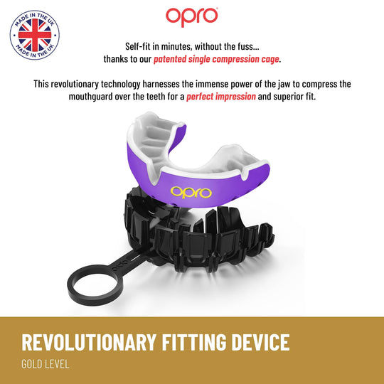 OPRO Gold Level Mouthguard - Black/Gold