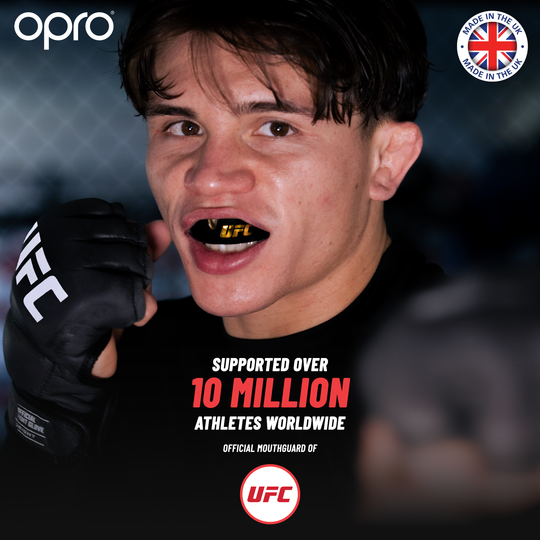 Instant Custom-Fit UFC Mouthguard - Black/White/Silver