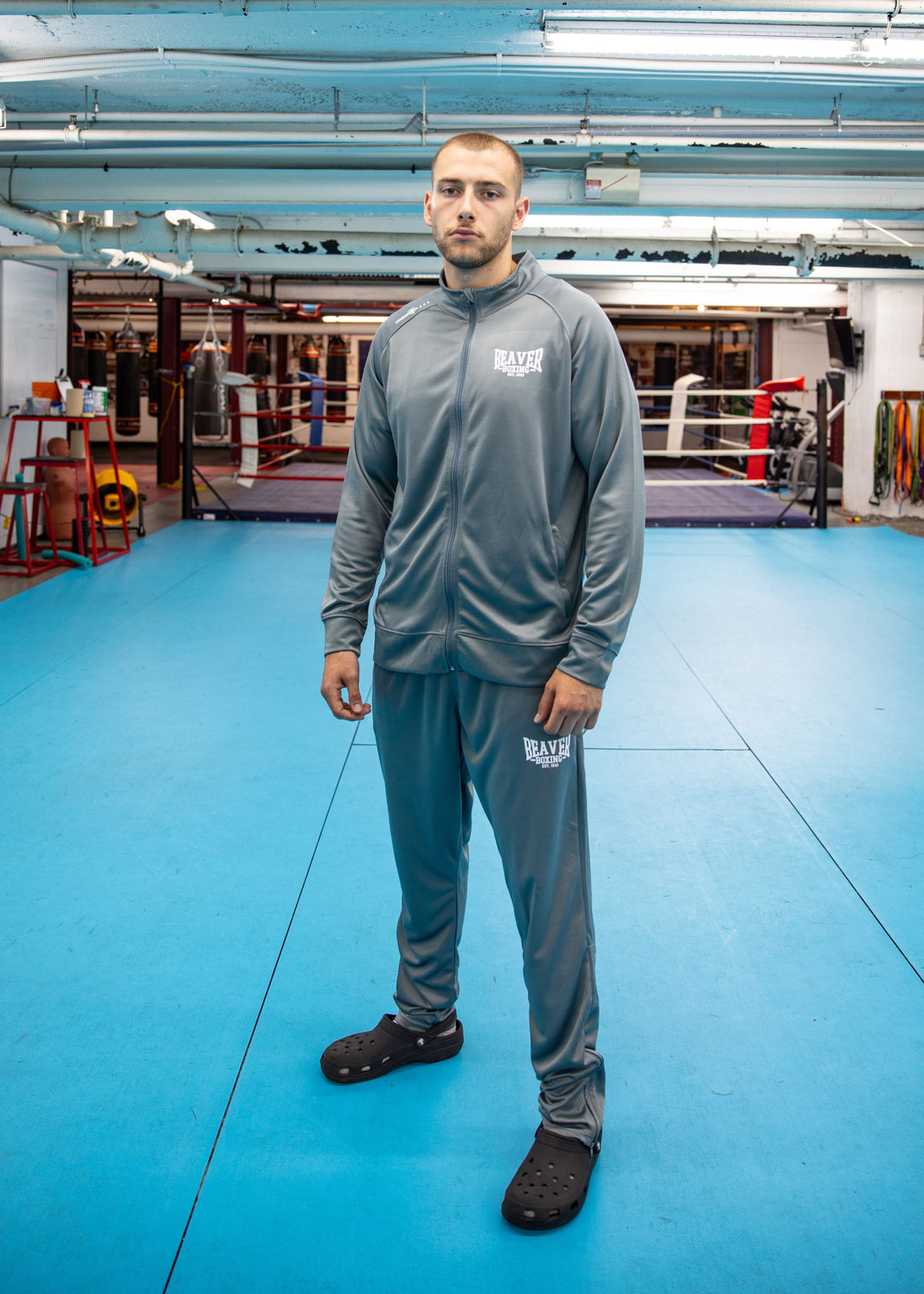 BEAVER BOXING TRACKSUIT TOP - Grey