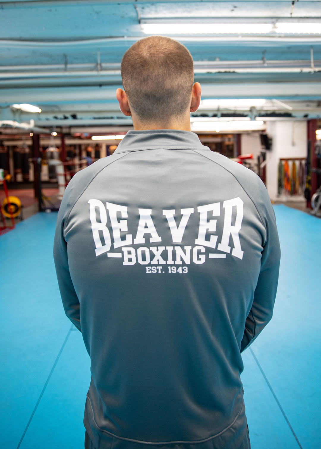 BEAVER BOXING TRACKSUIT TOP - Grey
