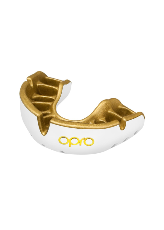 OPRO Gold Level Mouthguard - White/Gold