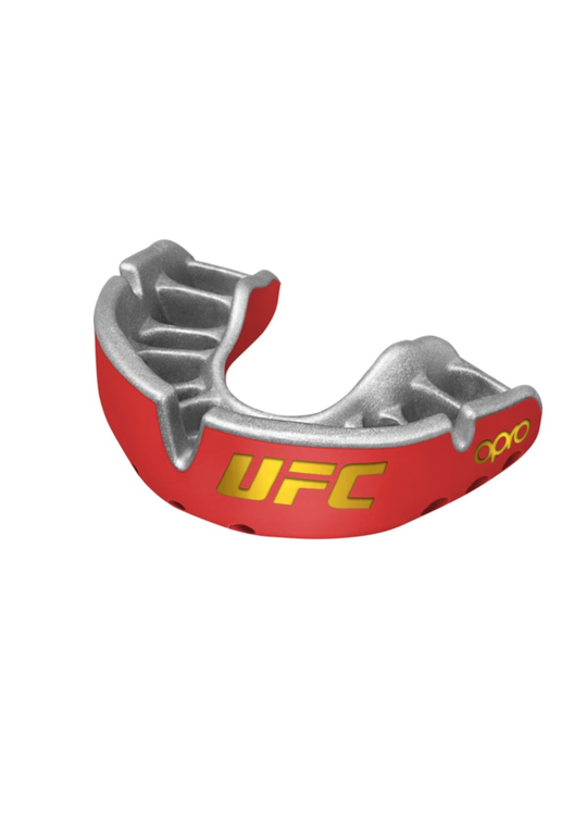 OPRO UFC Gold Level Mouthguard - Red/Silver