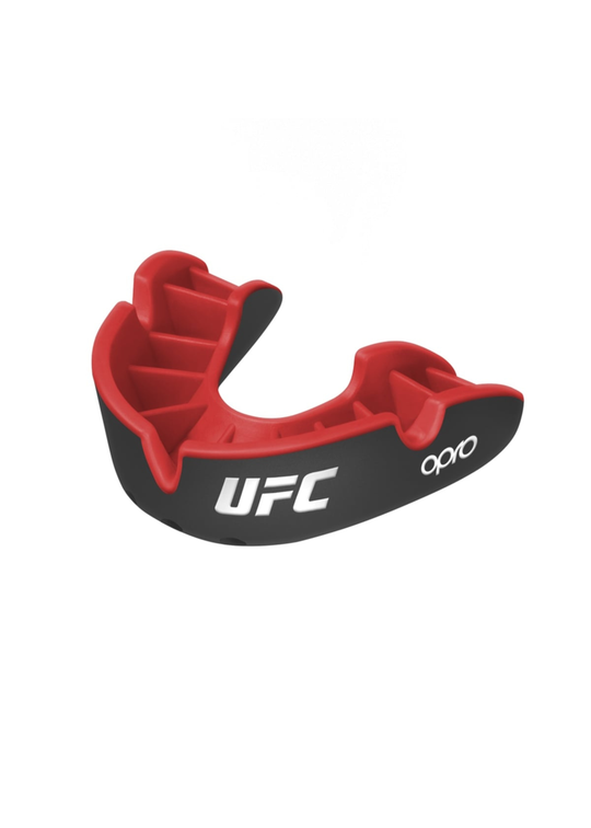 OPRO UFC Silver Level Mouthguard - Black/Red