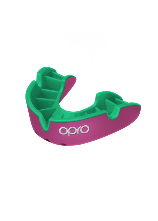 OPRO Silver Level Mouthguard - Pink/Green